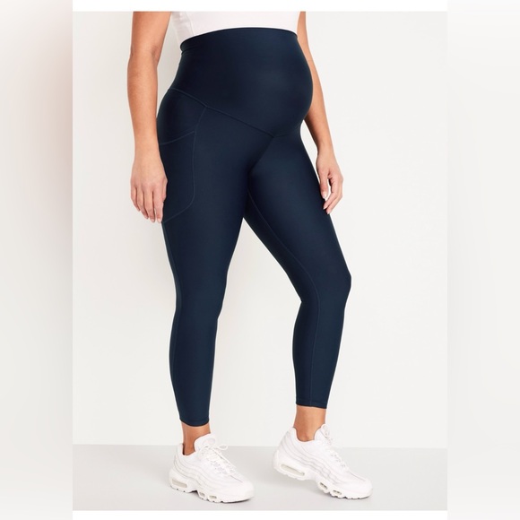 Old Navy Maternity Full-Panel Powersoft 7/8 Leggings Navy size Large - Picture 5 of 6